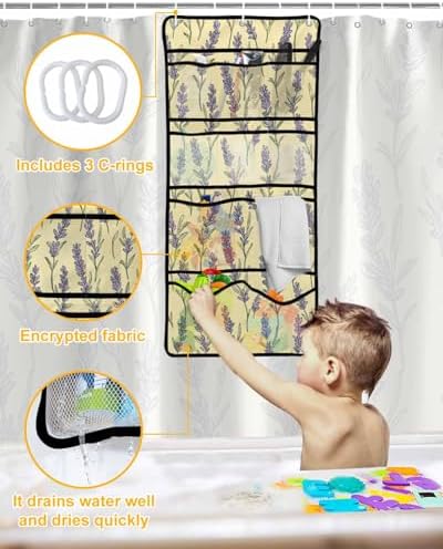 Light Yellow Bath Organizer Set