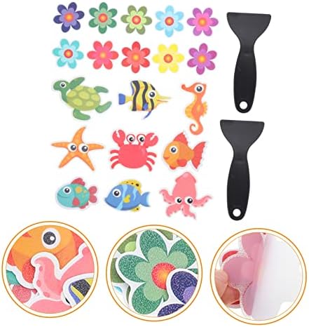 Ciieeo Anti-Slip Bathtub Stickers with Cartoon Animals 21 Pieces Set
