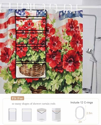 Elegant Independence Day Red Showers Organizer