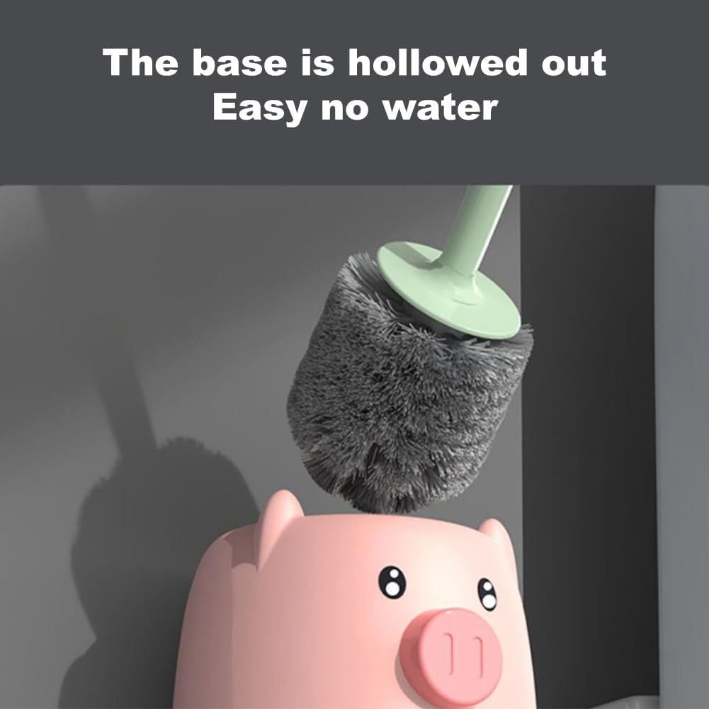 Compact Toilet Bowl Cleaning Brush Set for Home Use