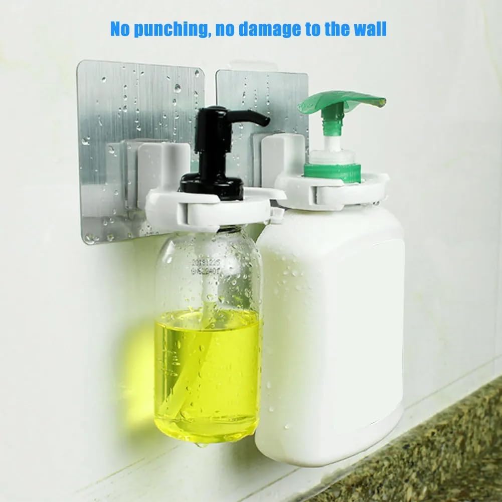 Bathroom Organizer Wall Mounted Shampoo Hand Sanitizer Holder
