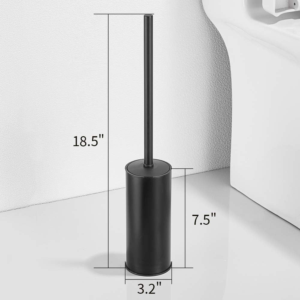 Freestanding Toilet Brush Holder 304 Stainless Steel Matte Black