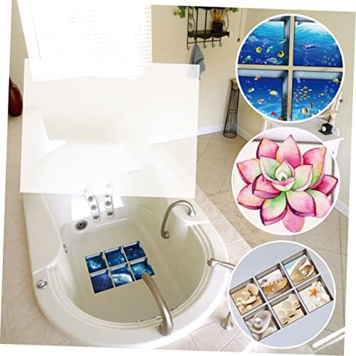 Non-Slip Bathtub Stickers 6 Pack 3D Design Removable Decals