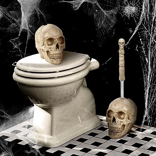 Gothic Skeleton Toilet Set for Halloween