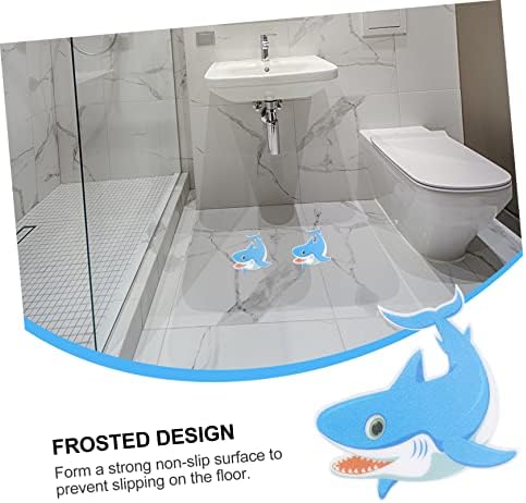 Safety Showers Peva Non-Slip Shark Blue Stickers Bathroom Kitchen