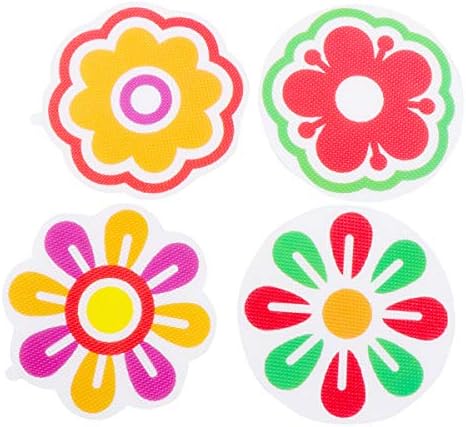 Non-Slip Fraction Design 8 Pieces Peva Decal Set for Bathrooms