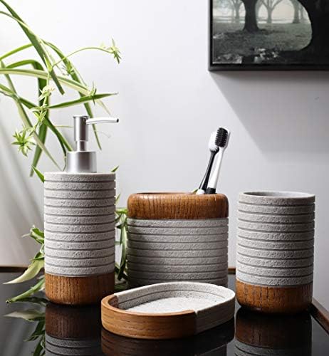 Hymmah Bathroom Accessory Set 4 Pcs Resin
