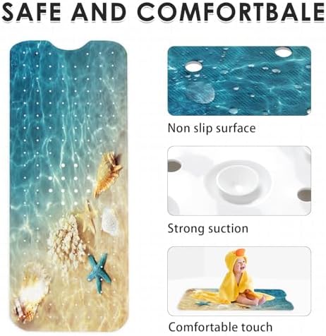Seashell Summer Beach Bath Mat