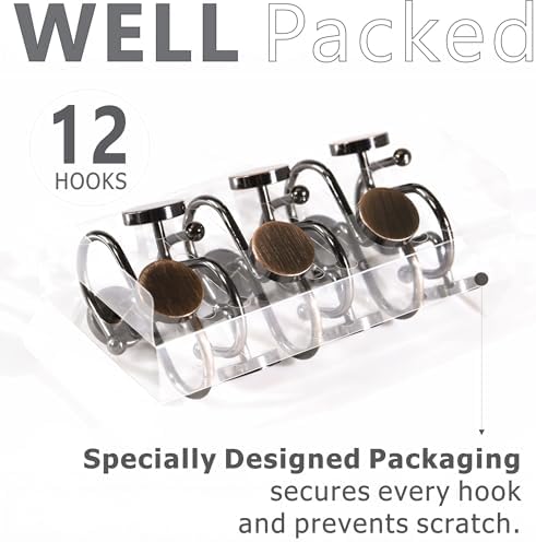 Elegantly Modern Bronze Shower Curtain Hangers for Rust-Free Showers