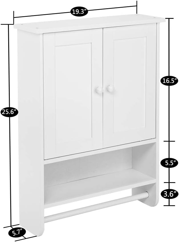 Stylish 2-Door Bathroom Storage Cabinet