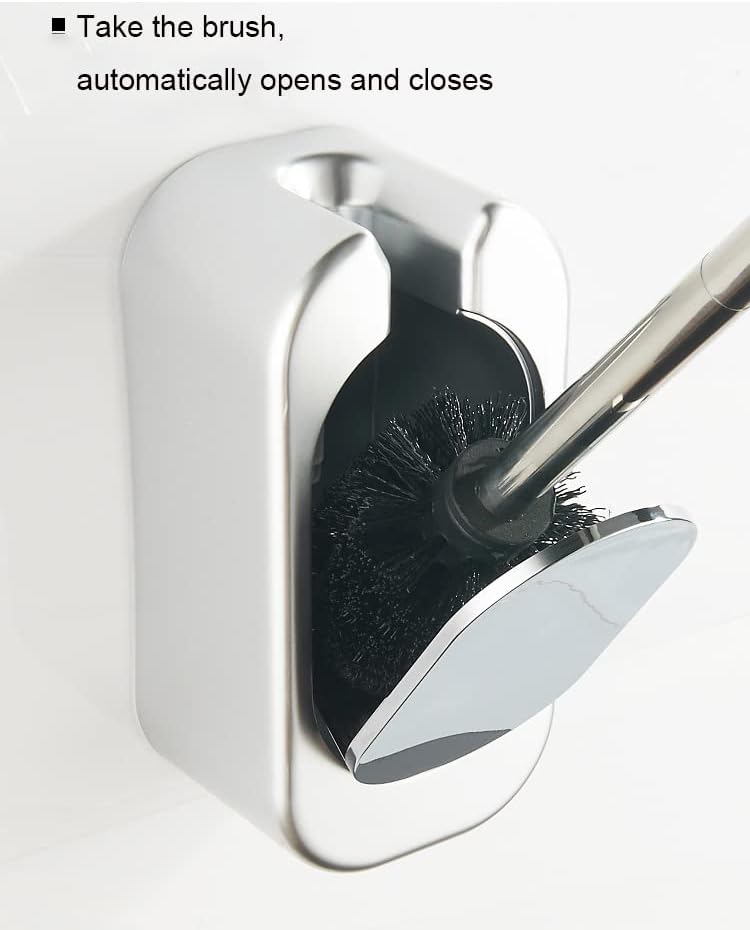 Toilet Brush with Anti-Drip Handle Durable and Compact