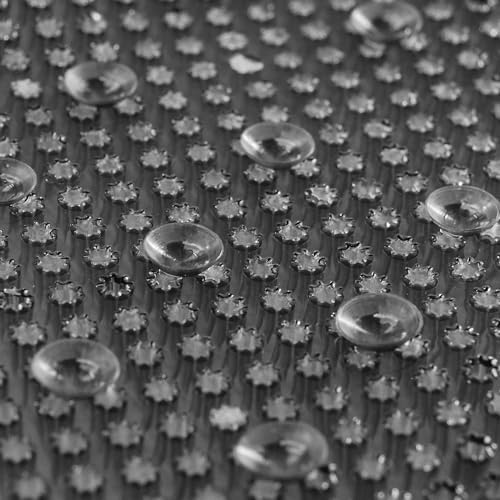 Anti-Slip Bath Mat with Suction Cups 30x16 Grey