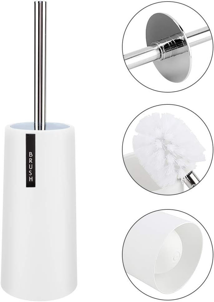 Gsycle Toilet Brush and Holder Set Stainless Steel Long Handle