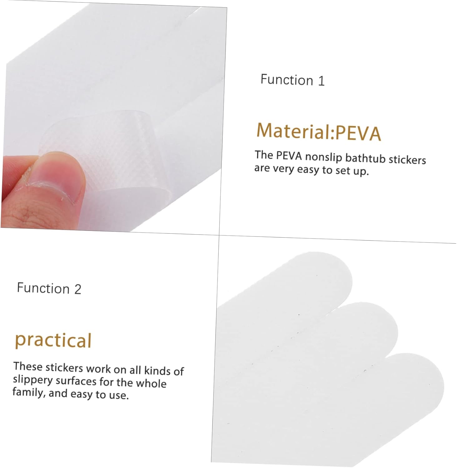 BUGUUYO12-Piece Non-Bathtub Skid Floor Stickers for Bathroom Safety
