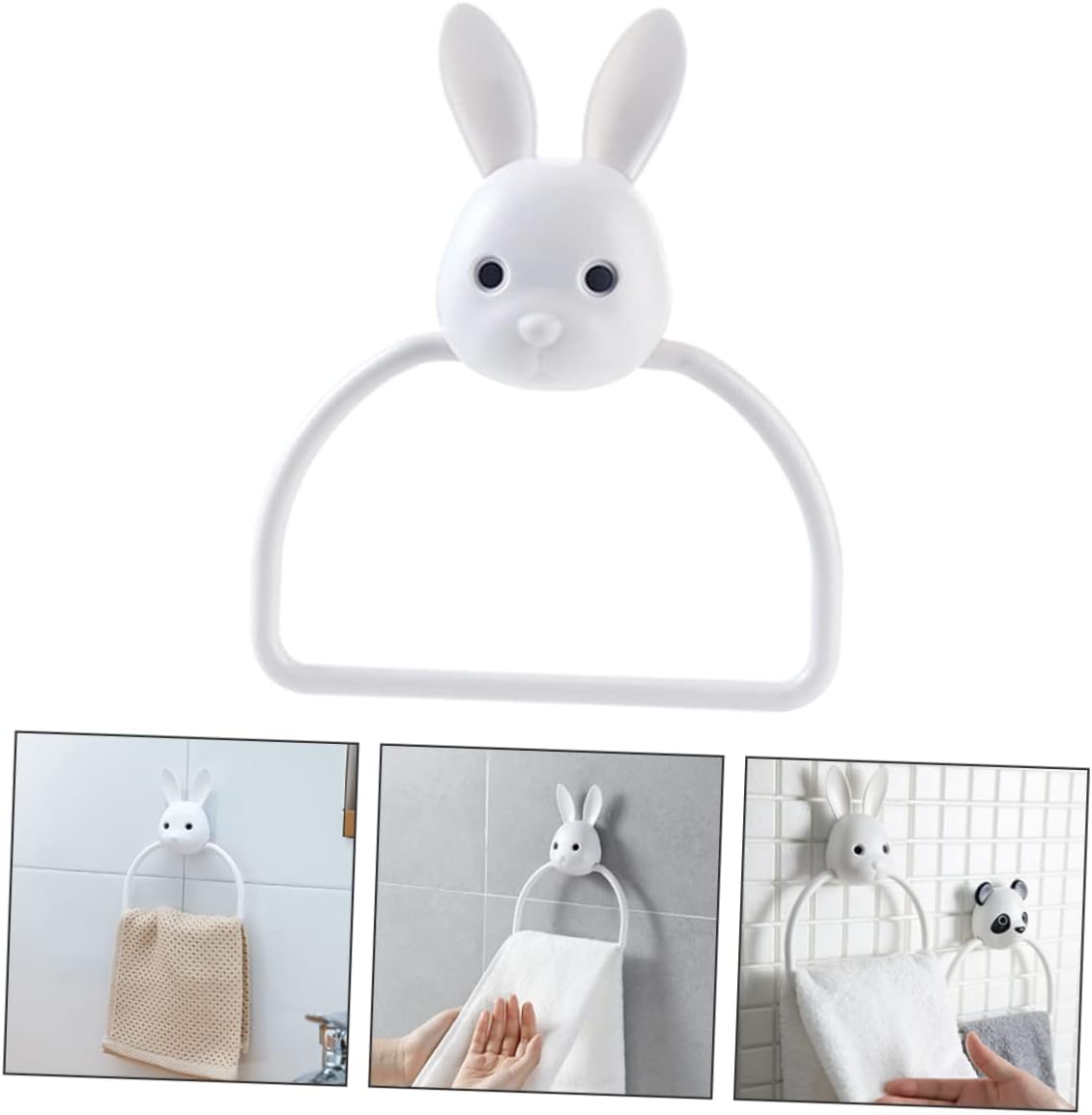 BESTYASH 1Pc Cute Cartoon Towel Organizer Upheld Towel Holder for Bathroom Kitchen