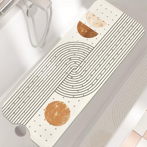 Non Slip Bath Mat with Suction Cups 40x16 Inch