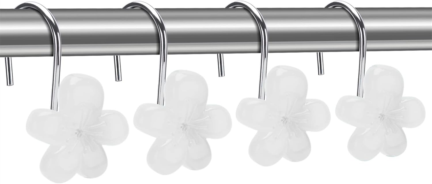 Cute Flower Shower Curtain Hooks
