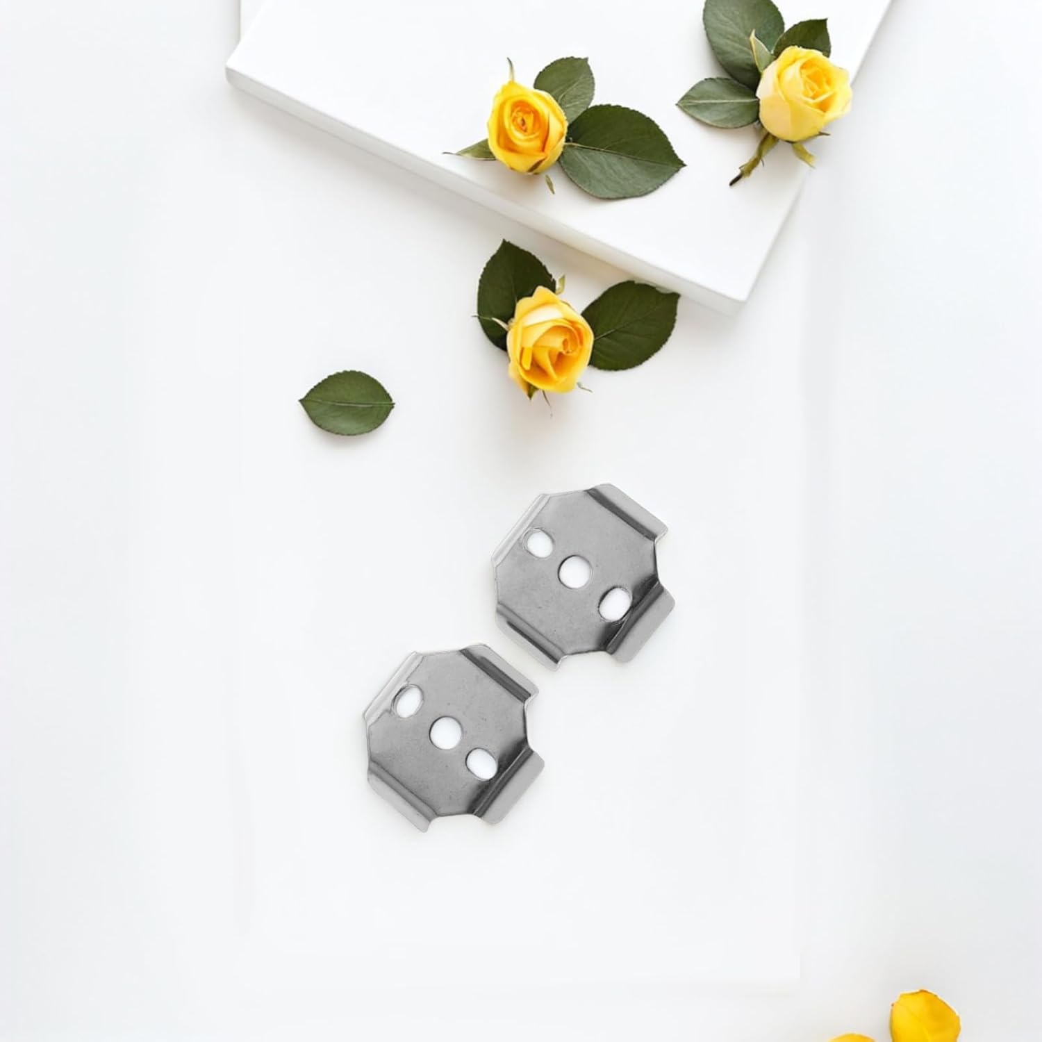 Amosfun 2-Piece Mounting Bracket for Bath Towel Rack and Toilet Holder