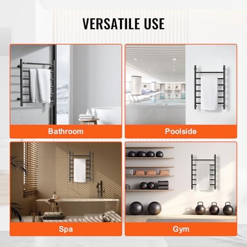 VEVOR 6BAR Stainless Steel Towel Warmer Rack