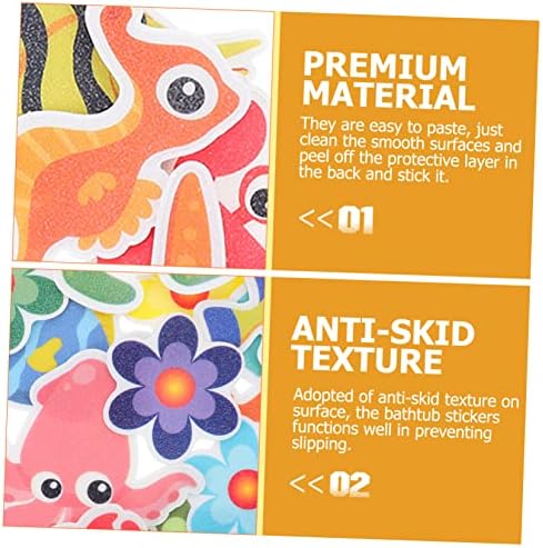 Garneck 2 Sets Bath Non-Slip Stickers