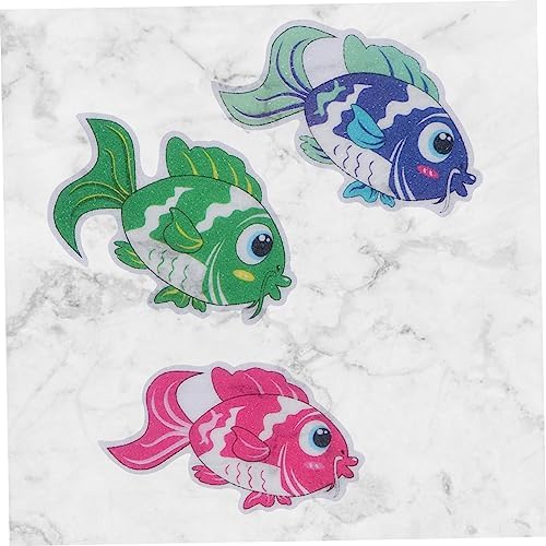 PRETYZOOM 6pcs Fish Design Anti Slip Bathtub Stickers