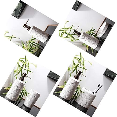 Hymmah 4-Piece Bathroom Accessories Set - Resin Farmhouse Decor