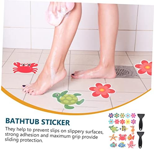 Ciieeo Anti-Slip Bathtub Stickers with Cartoon Animals 21 Pieces Set
