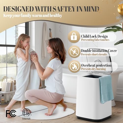Tehanld 25L Towel Warmer with 200F Heating Child Lock Upscale Design