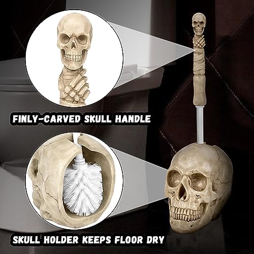 Gothic Skeleton Toilet Set for Halloween