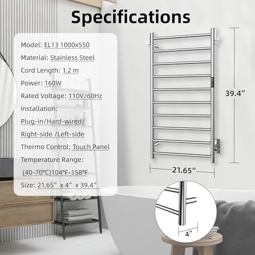 Stainless Steel Towel Warmer With Timer