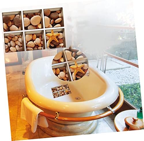 Non-Slip Bathtub Stickers 6 Pack 3D Design Removable Decals