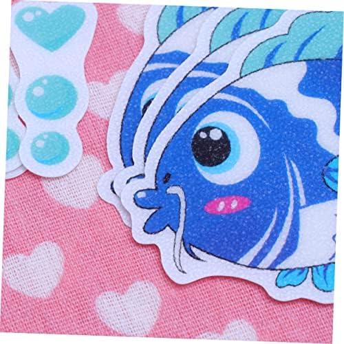 PRETYZOOM 6pcs Fish Design Anti Slip Bathtub Stickers