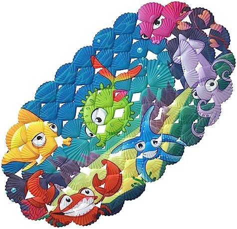 Ocean Creatures Oval Bath Mat - 2575 x 145