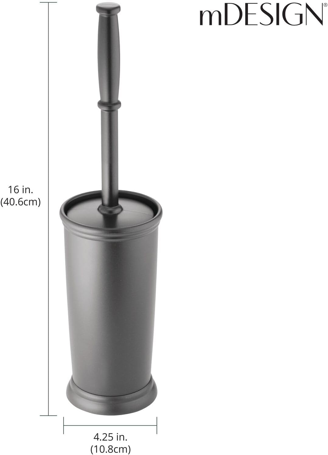mDesign Toilet Bowl Brush with Modern Holder 1