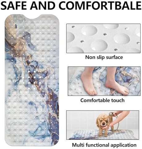 LNOND Marble bathtub mat for slip-free fun underwater