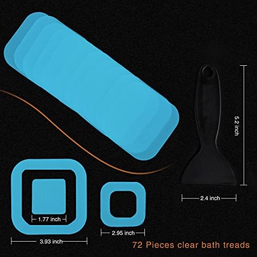 Non-Slip Bathtub Stickers 72PCS Safety Treads Adhesive Decals