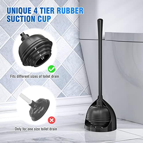 Low-Maintenance Toilet Plunger Brush Set