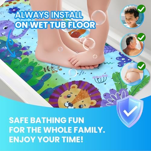 Linoows - Non-Slip Bathtub Mat 4016 Forest Animal Design