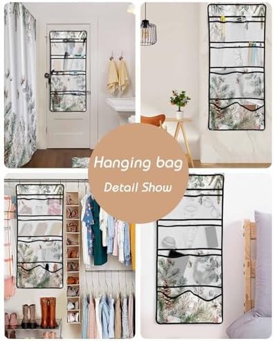 Zfuncing Shower Curtain Mesh Organizer with Hooks