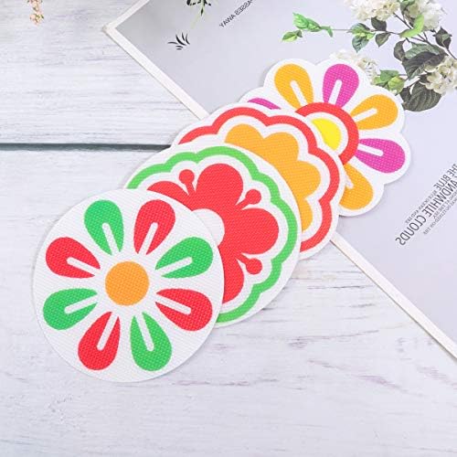 Non-Slip Fraction Design 8 Pieces Peva Decal Set for Bathrooms