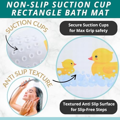 ENKOSI Non-Slip Bath Mat Safe bathtub use for kids