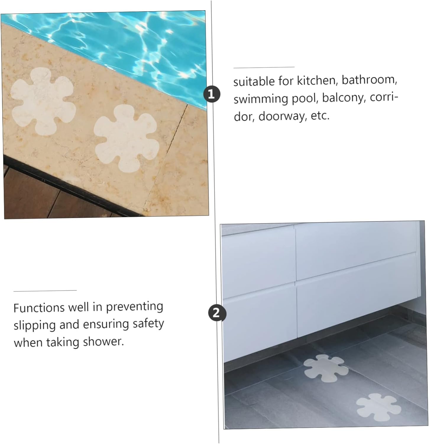 Sturdy Non-Slip Bathtub Floor Decal for Home and Pool Use