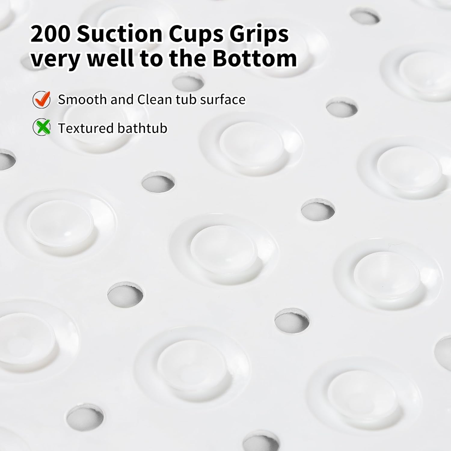 All Pride Baby Bath Mat with Suction Cups and Drain Holes