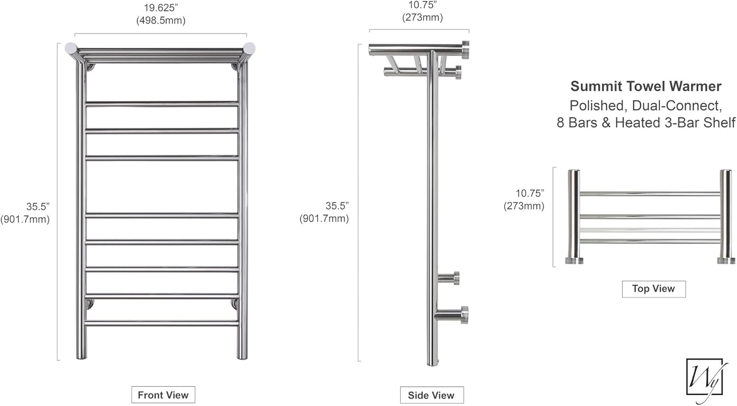Sturdy Wall-Mounted Heated Towel Rack