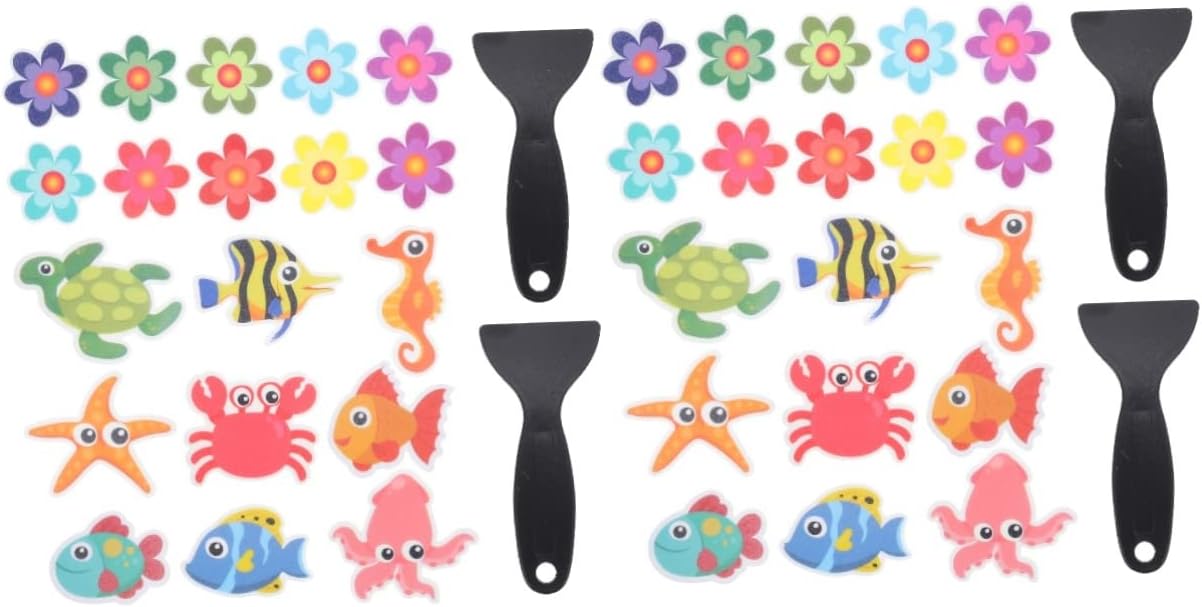 Garneck 2 Sets Bath Non-Slip Stickers