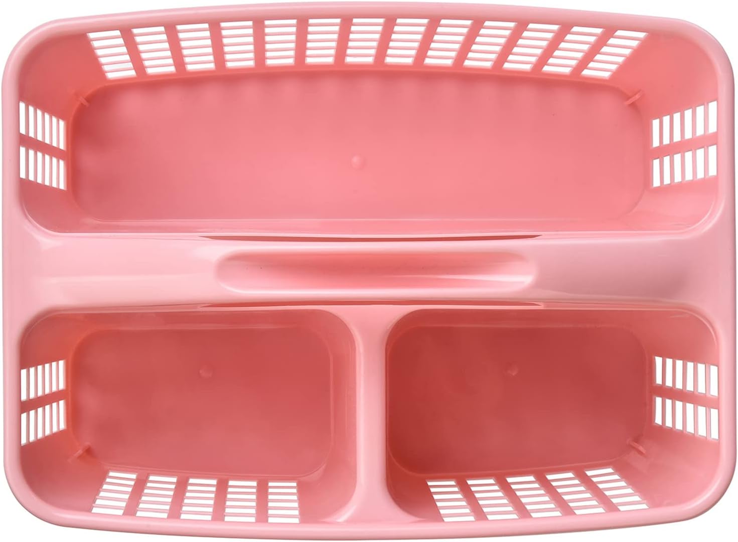 Haundry Plastic Showers Organizer with 3 Compartment Pink