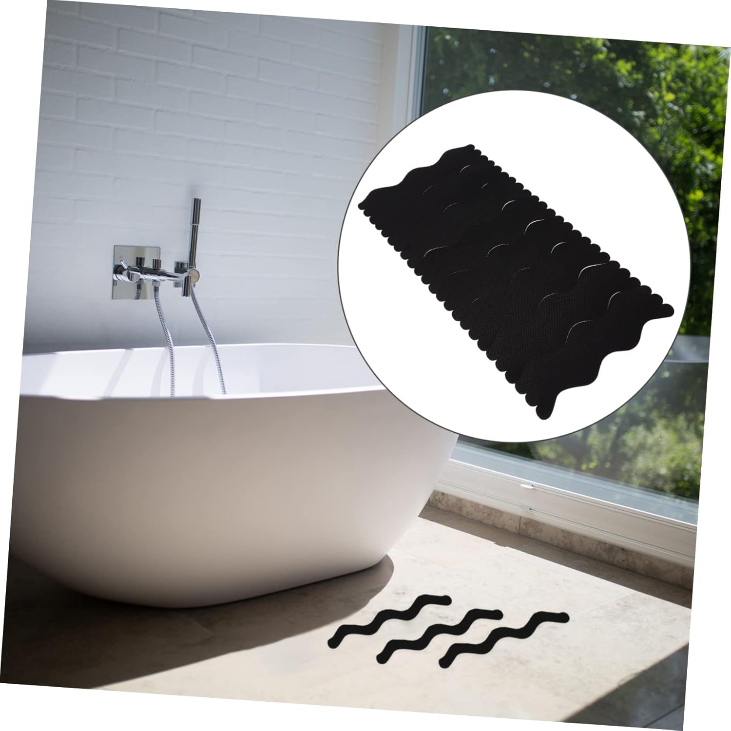 Bathroom Non-Slip Sticker Set - Elderly-Friendly Transparent Peva Sticker for Stairs
