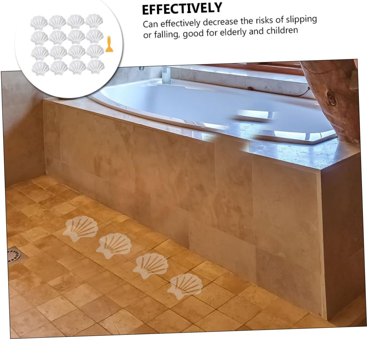 Ergonomic Non-Slip Bathroom Stickers - Perfect for Safety and Style