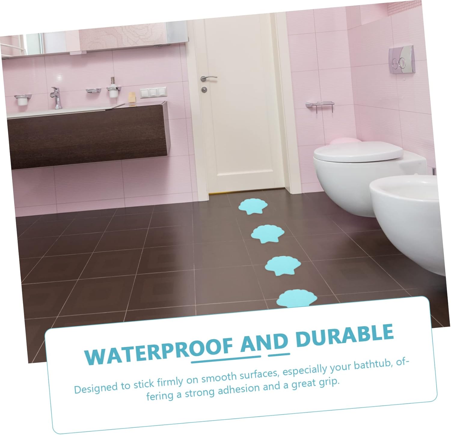 Safe Educational Bath Sticker for Kids OlarZ Shell Shape 3D elesigns