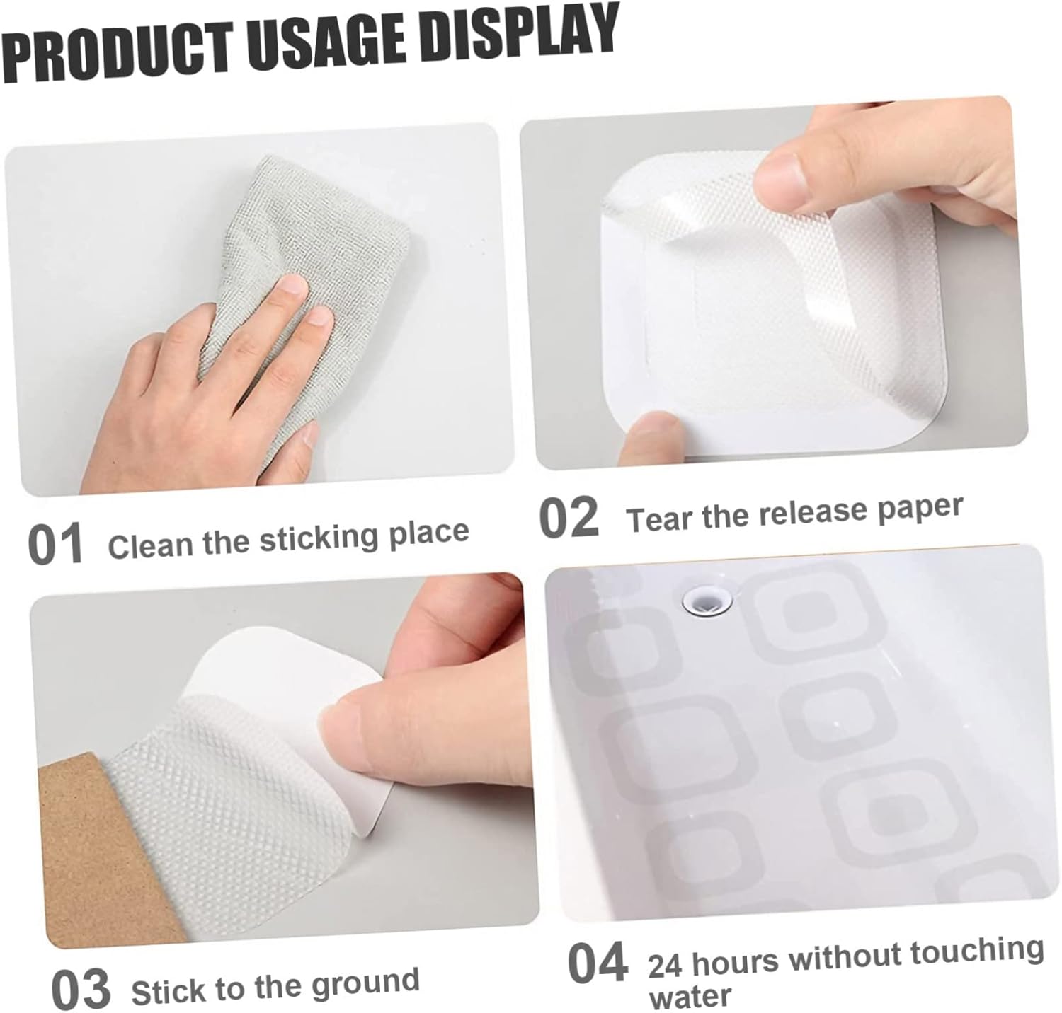 Cabilock 72 Pcs Safe Durable Bathroom Non-Slip Bathtub Stickers
